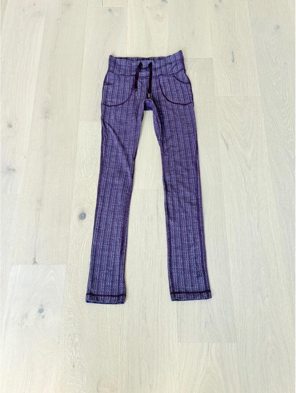 Vintage Lululemon Purple Patterned Straight Leg Yoga Pants